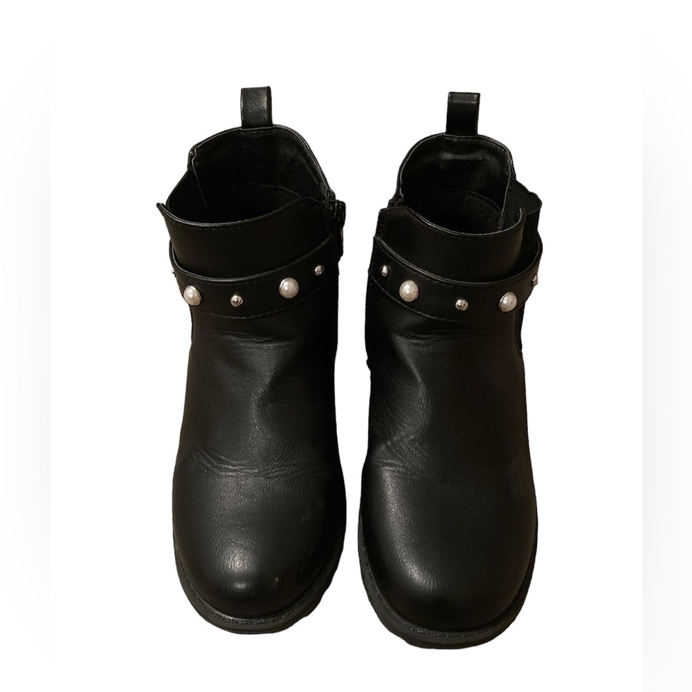Children’s Place Black Moto Booties. EUC. Size 2.